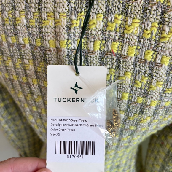 Tuckernuck, green tweed dress, NWT - Picture 5 of 6